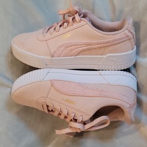 Pink Puma platform sneakers